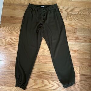 Olive green Express jogger pants